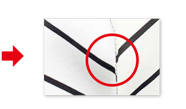 マスクの継ぎ目拡大